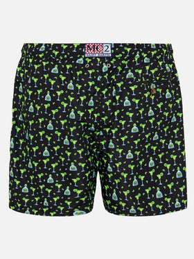 Lightweight fabric swim shorts Lighting with margarita print