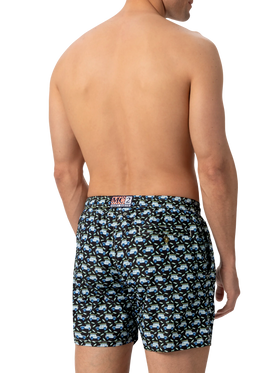 Lightweight fabric swim shorts Lighting with off-road car print - MC2 Saint Barth