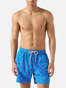 Bañador corto Micro Lighting Bluette con estampado de cangrejo padel 