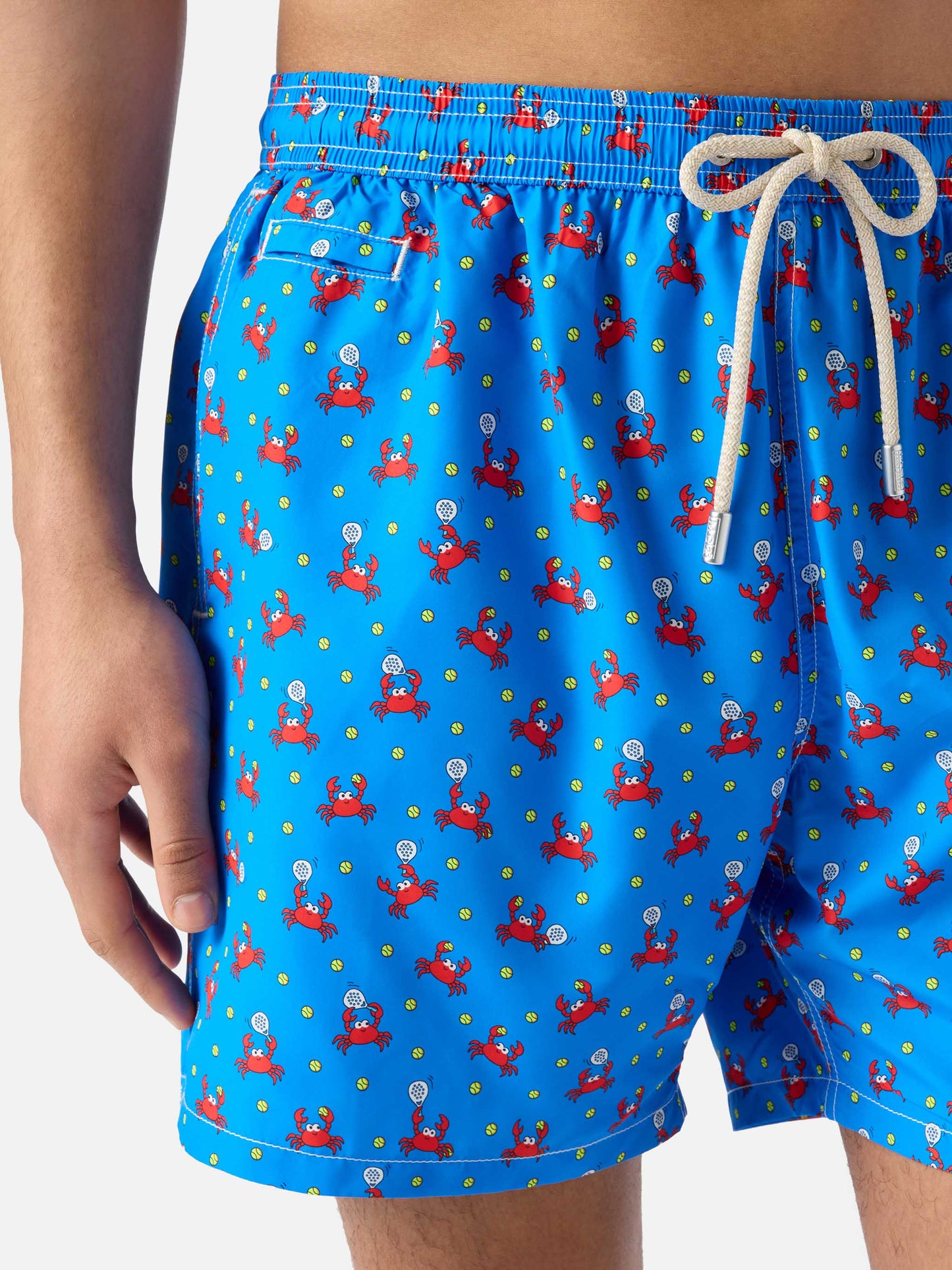 Bañador corto Micro Lighting Bluette con estampado de cangrejo padel 