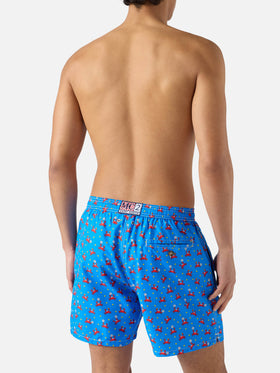 Bañador corto Micro Lighting Bluette con estampado de cangrejo padel 