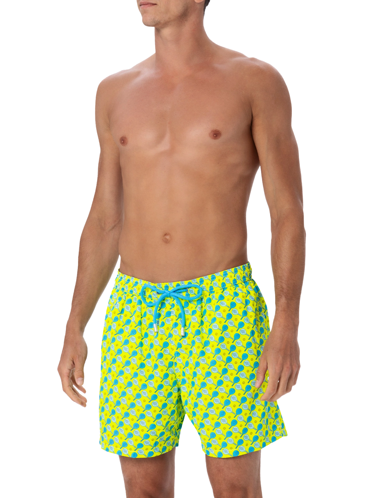 Man lightweight fabric swim-shorts Lighting Micro Fantasy with padel print - MC2 Saint Barth