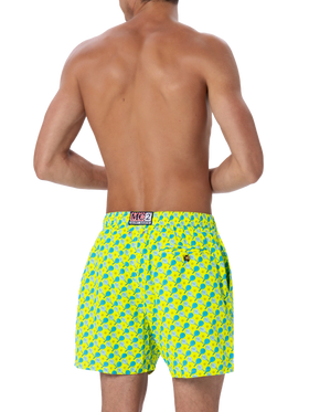 Man lightweight fabric swim-shorts Lighting Micro Fantasy with padel print - MC2 Saint Barth