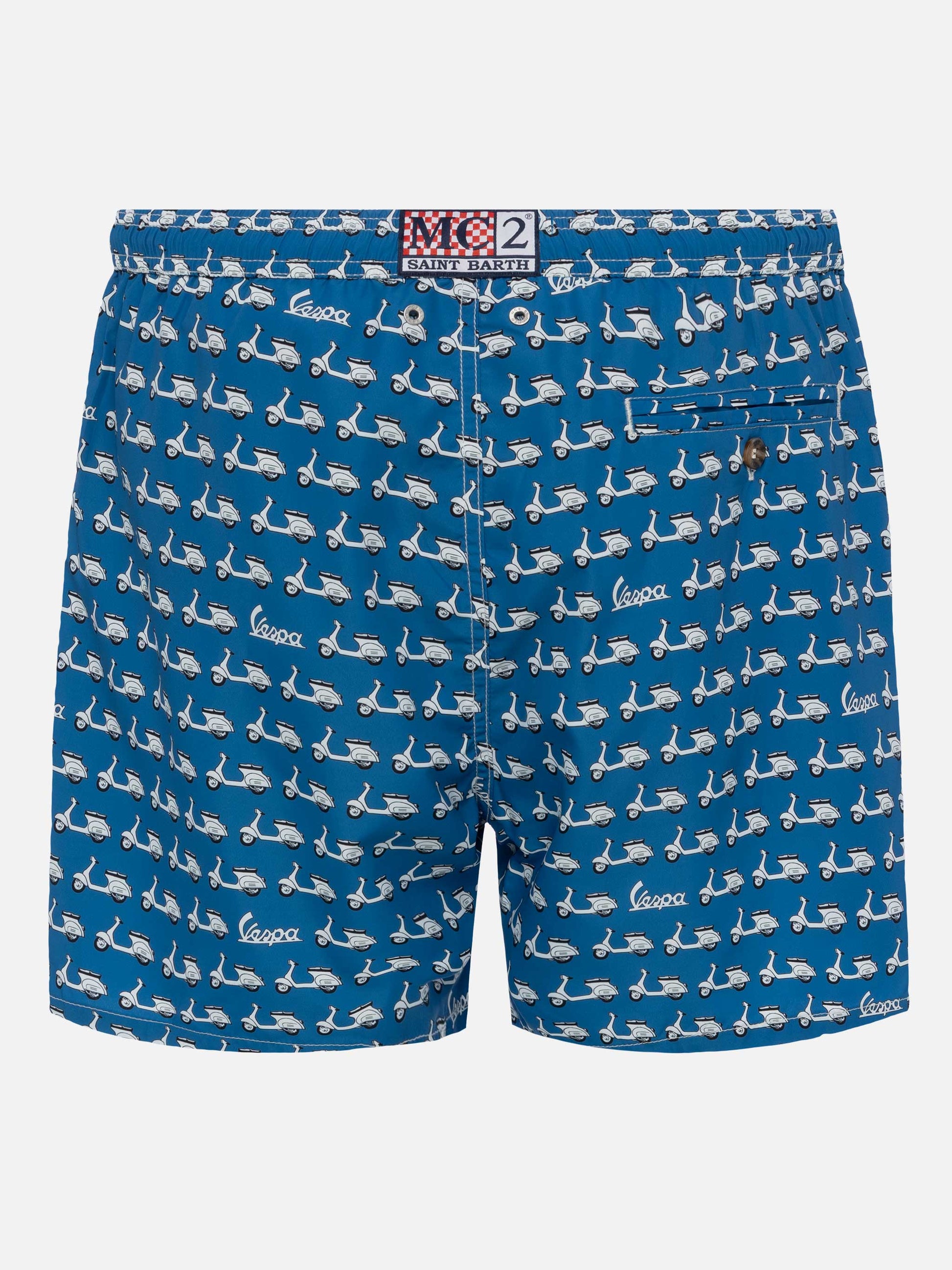 Lightweight fabric swim shorts Lighting with Vespa print | VESPA SPECIAL EDITION - MC2 Saint Barth