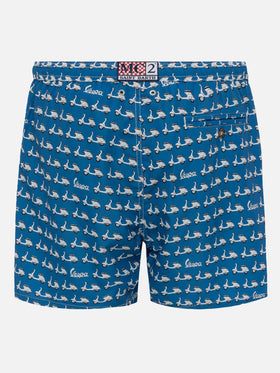 Lightweight fabric swim shorts Lighting with Vespa print | VESPA SPECIAL EDITION - MC2 Saint Barth