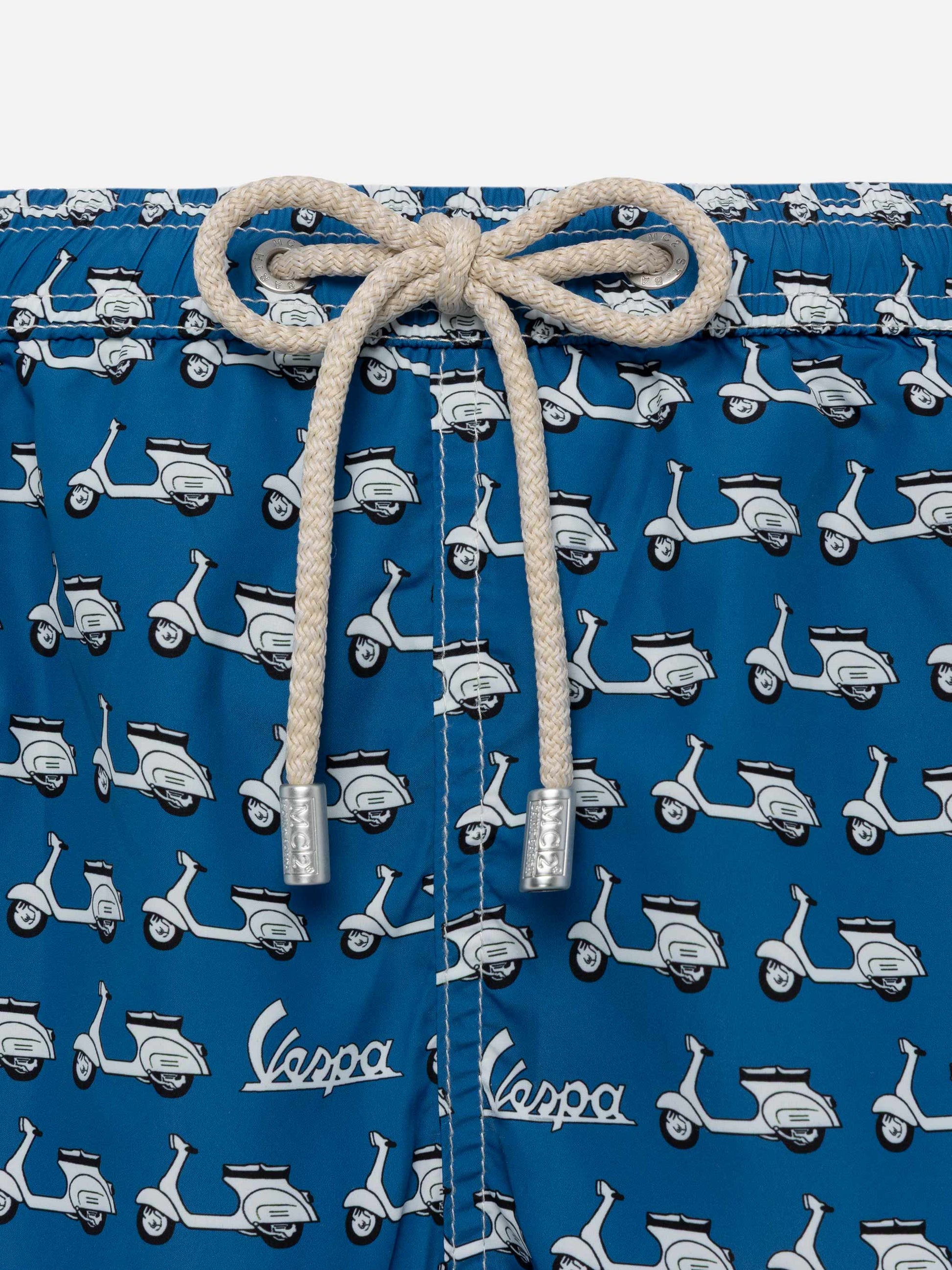 Lightweight fabric swim shorts Lighting with Vespa print | VESPA SPECIAL EDITION - MC2 Saint Barth