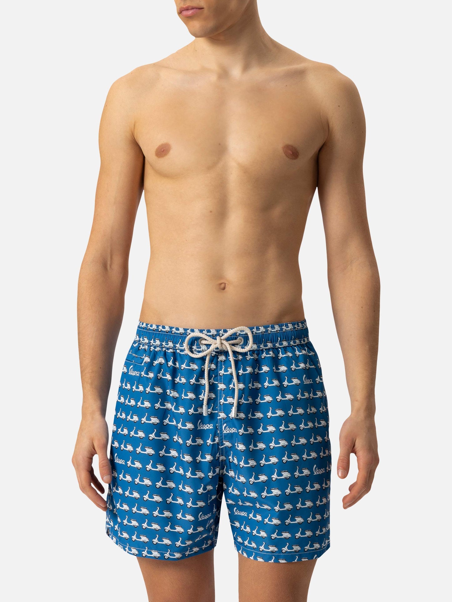 Lightweight fabric swim shorts Lighting with Vespa print | VESPA SPECIAL EDITION - MC2 Saint Barth