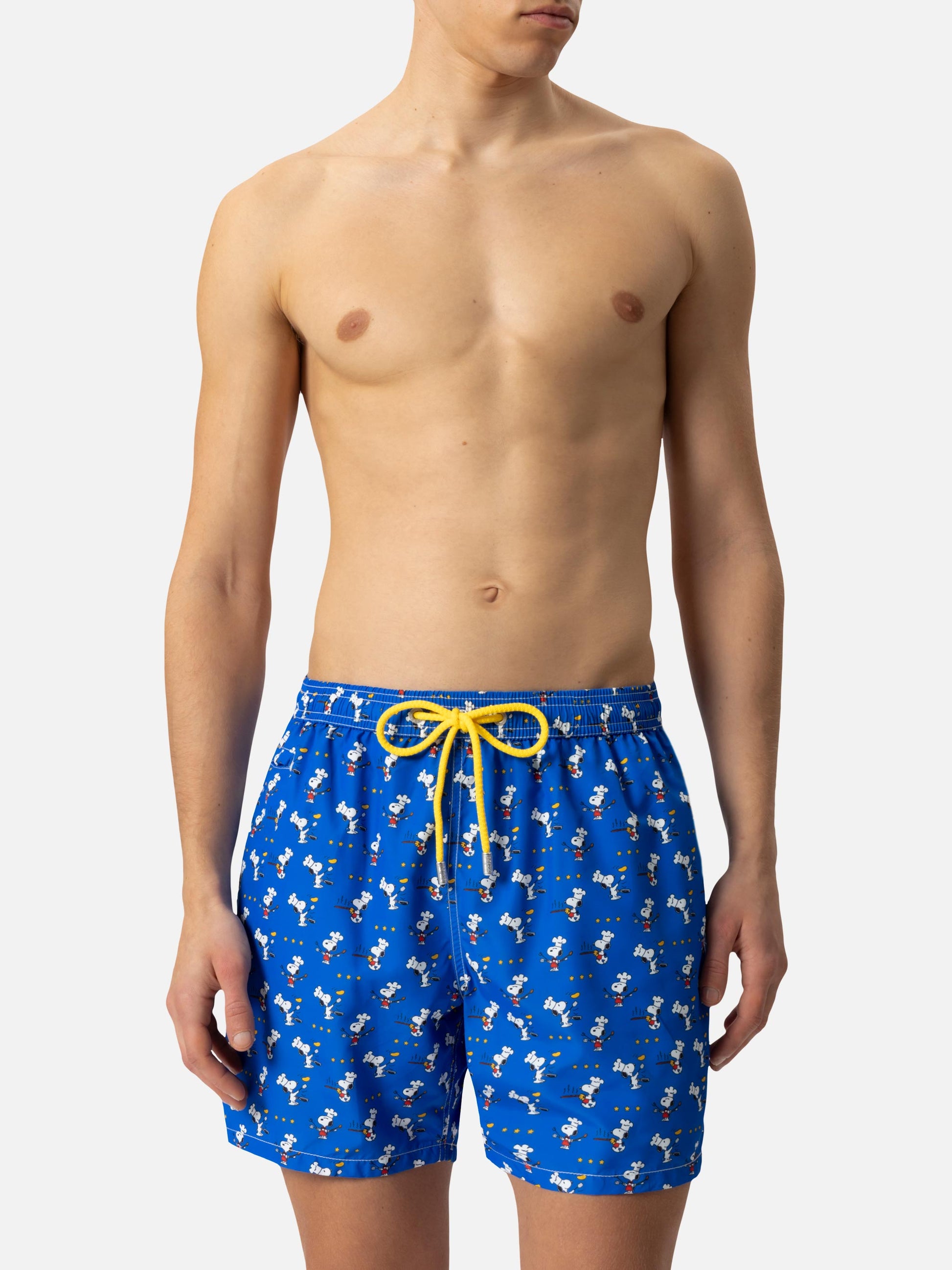 Lightweight fabric swim shorts Lighting with Snoopy chef print | SNOOPY PEANUTS® SPECIAL EDITION - MC2 Saint Barth
