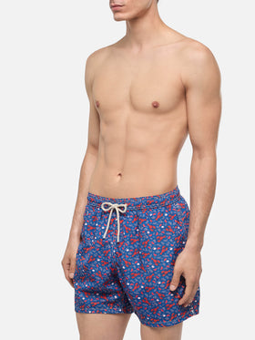 Badehose Lighting aus leichtem Stoff mit Hummer-Print 