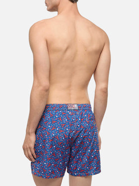 Badehose Lighting aus leichtem Stoff mit Hummer-Print 