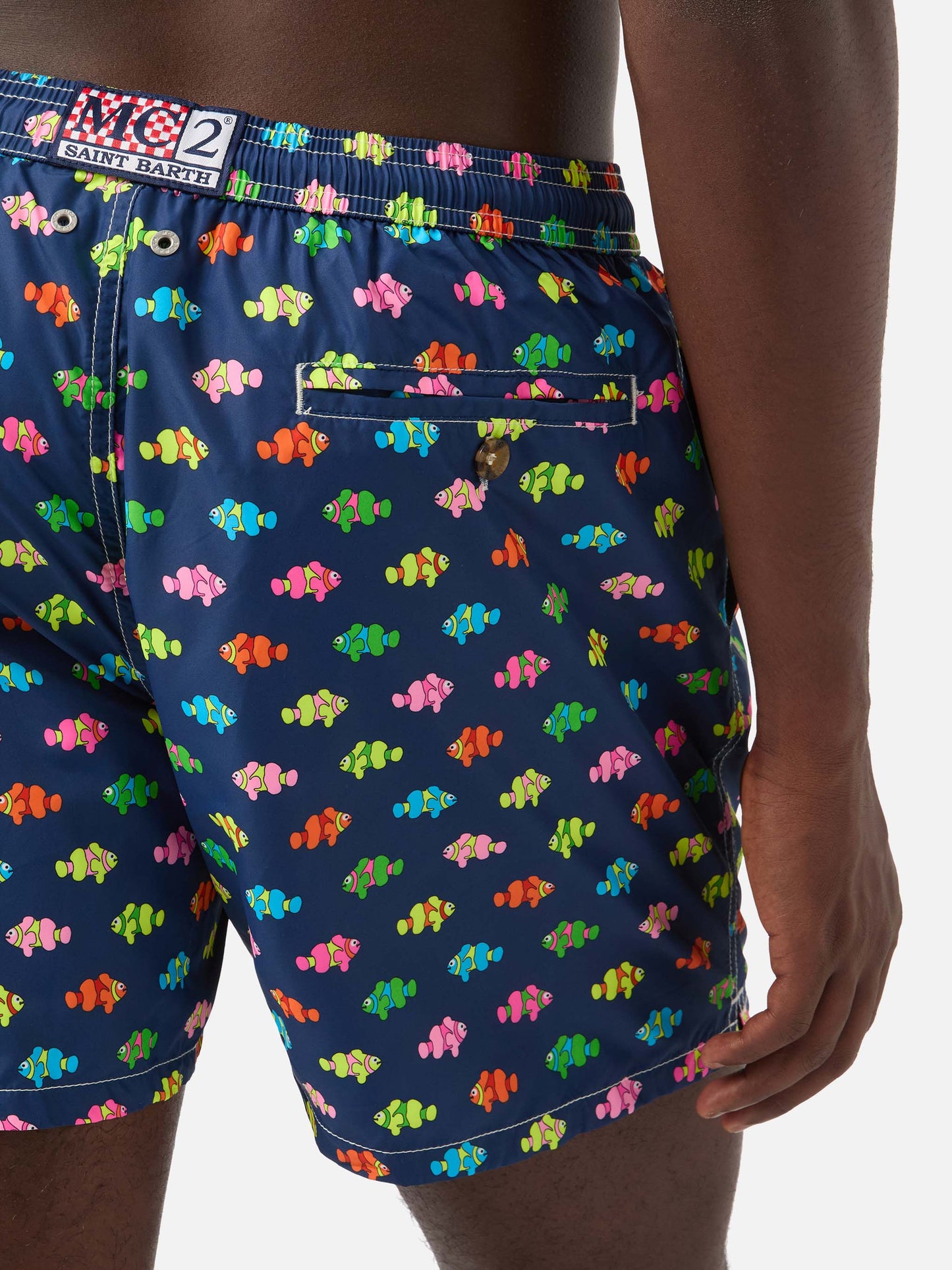 Bañador tipo shorts Lighting Micro Fantasy con estampado de pez payaso azul 