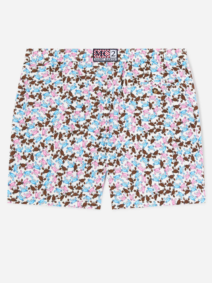 Herren-Badeshorts aus leichtem Stoff Lighting Micro Fantasy mit Krabben-Print