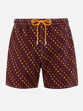 Man lightweight fabric swim-shorts Lighting Micro Fantasy with Roma print | AS ROMA SPECIAL EDITION - MC2 Saint Barth