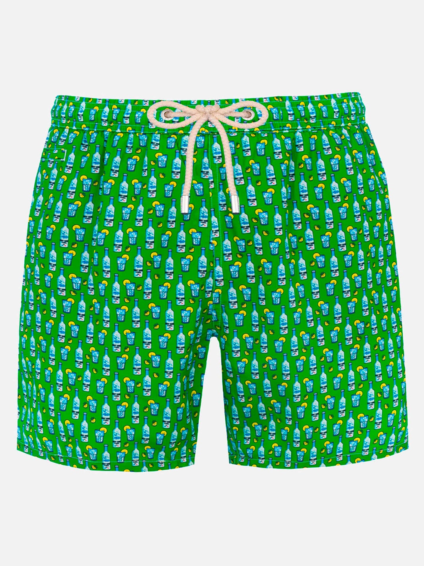 Man lightweight fabric swim-shorts Lighting Micro Fantasy with tequila print