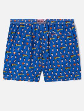 Navy Lighting Micro swim shorts with Superman print | Special Edition