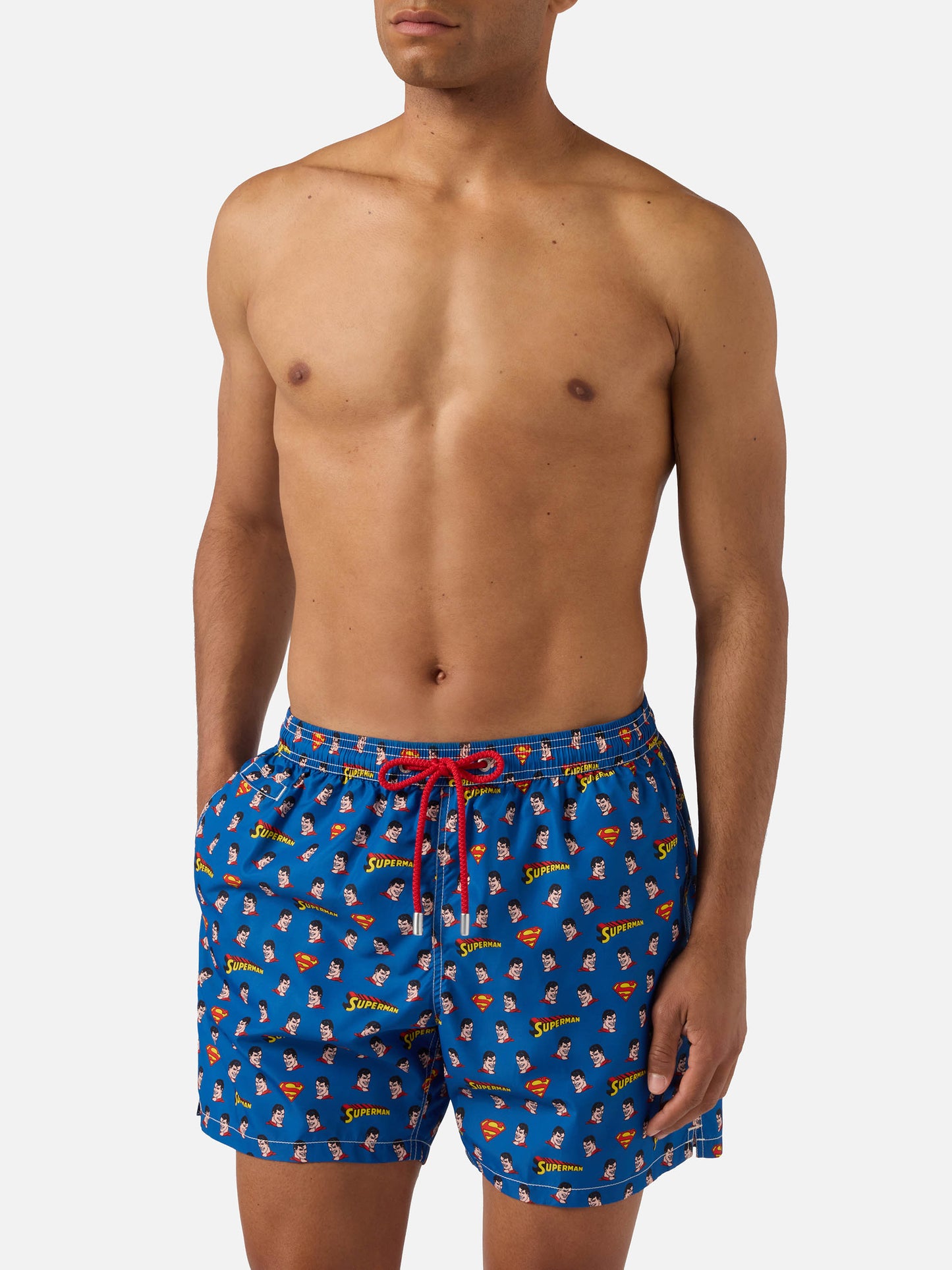 Navy Lighting Micro swim shorts with Superman print | Special Edition
