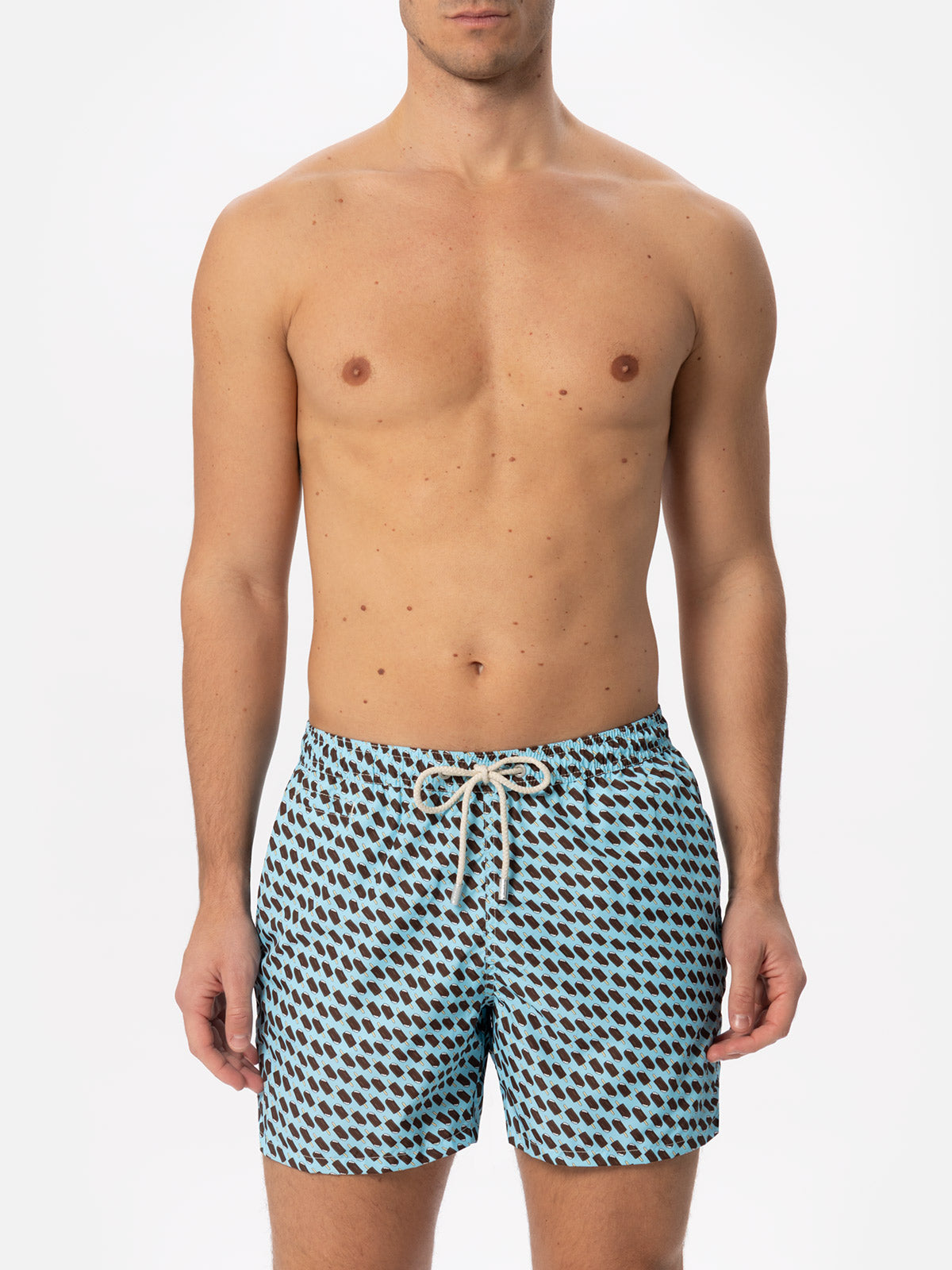 Man light fabric swim shorts with Cremino print | Algida® Special Edition - MC2 Saint Barth