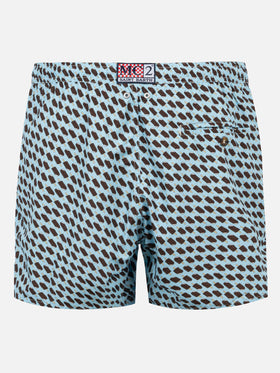 Man light fabric swim shorts with Cremino print | Algida® Special Edition - MC2 Saint Barth
