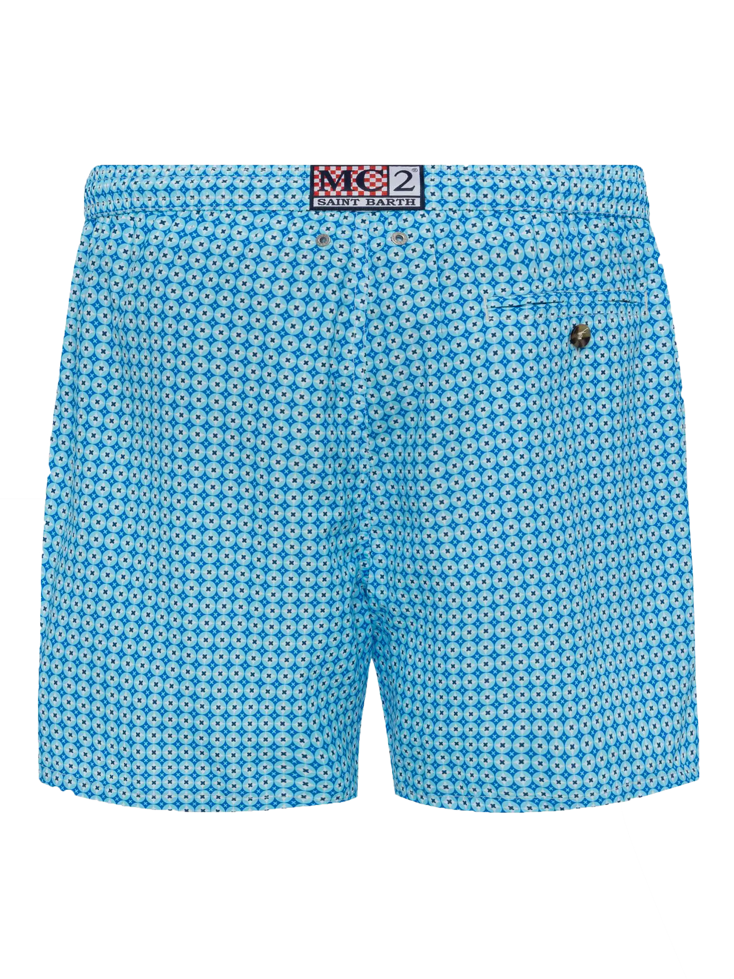 Lightweight fabric swim shorts Lighting with sporty geometric print - MC2 Saint Barth