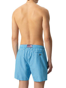Lightweight fabric swim shorts Lighting with sporty geometric print - MC2 Saint Barth