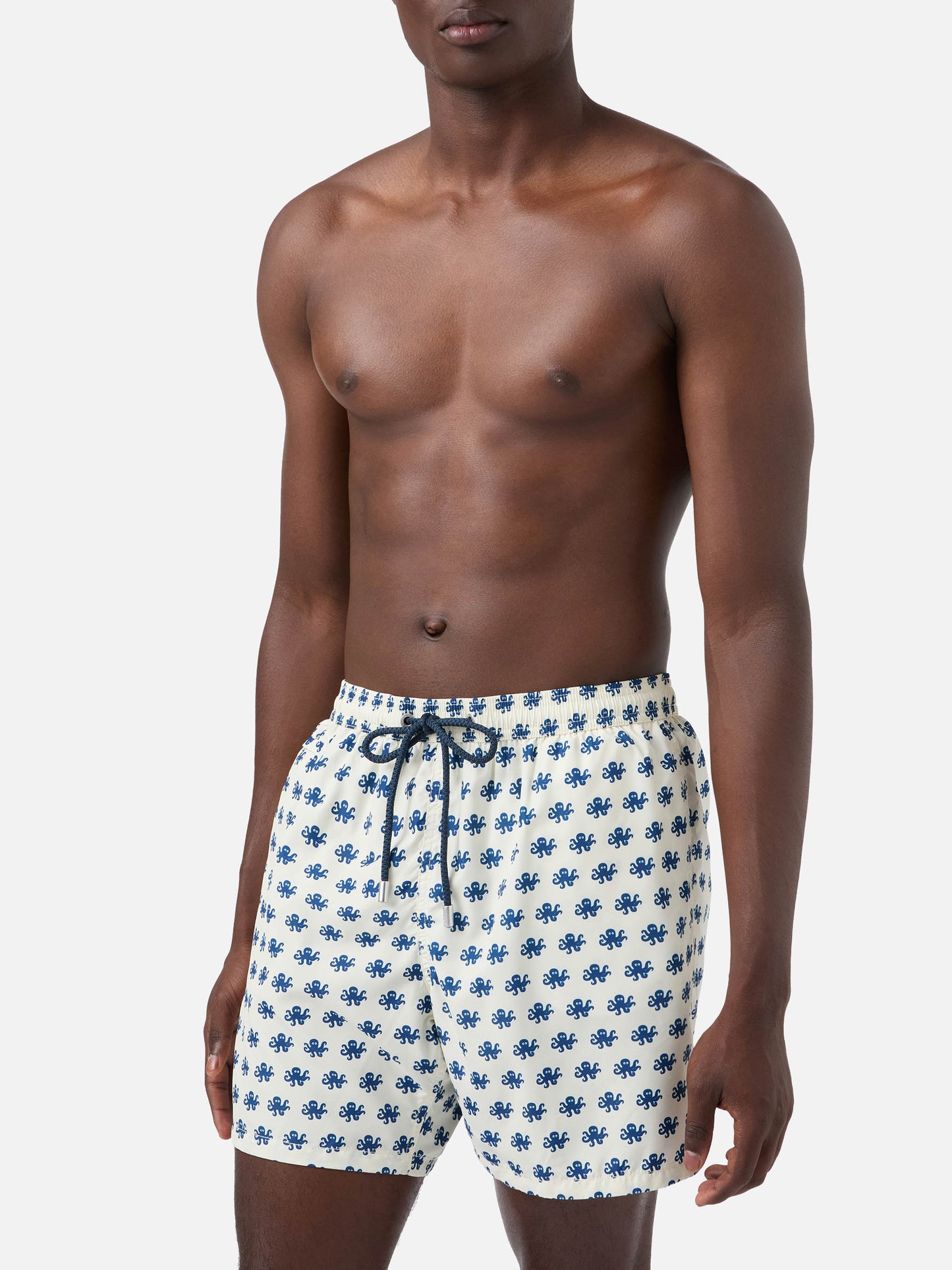 White Lighting Micro swim shorts with octopus all-over print