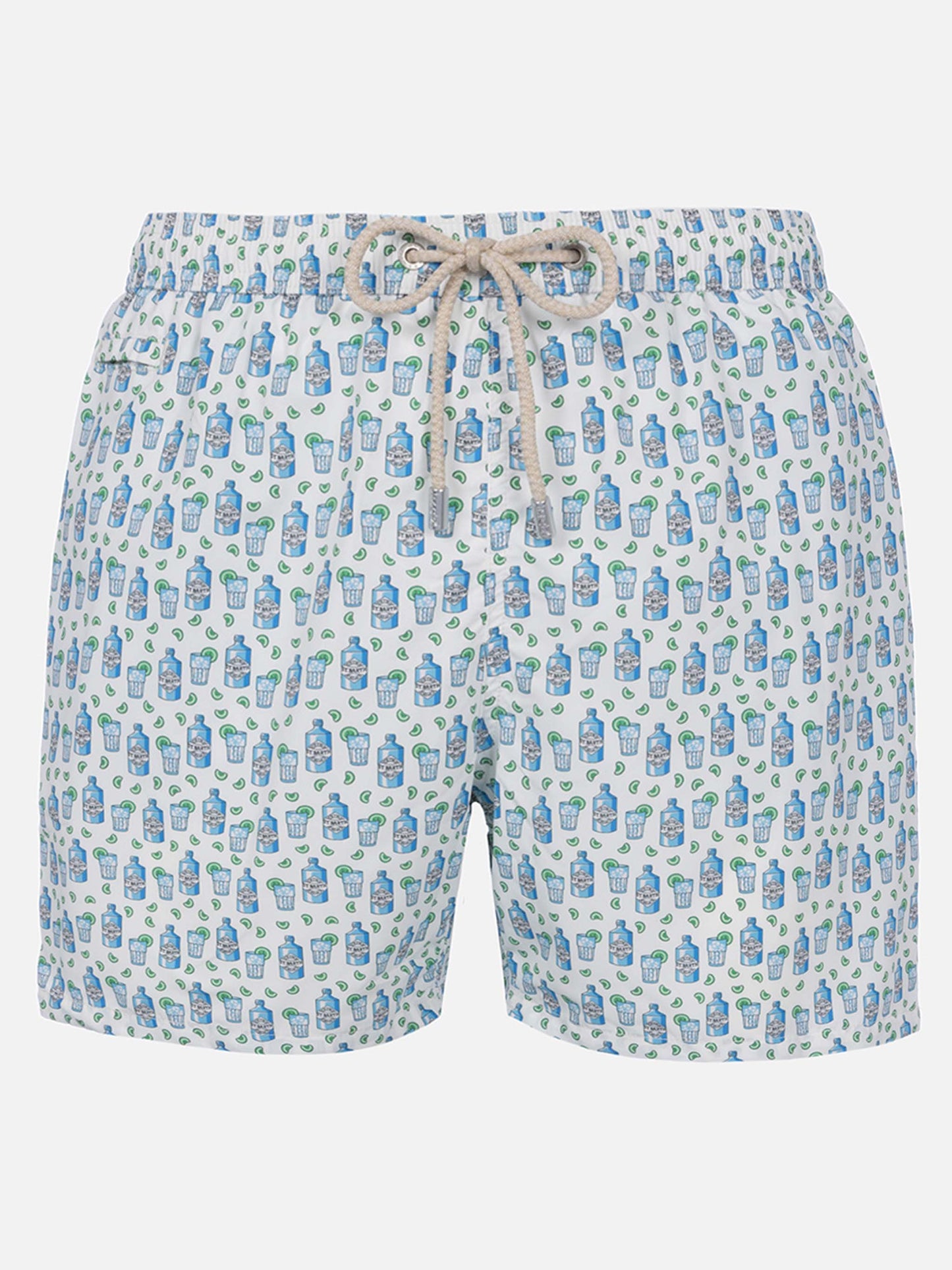 Herren-Badeshorts aus leichtem Stoff Lighting Micro Fantasy mit Gin-Tonic-Aufdruck