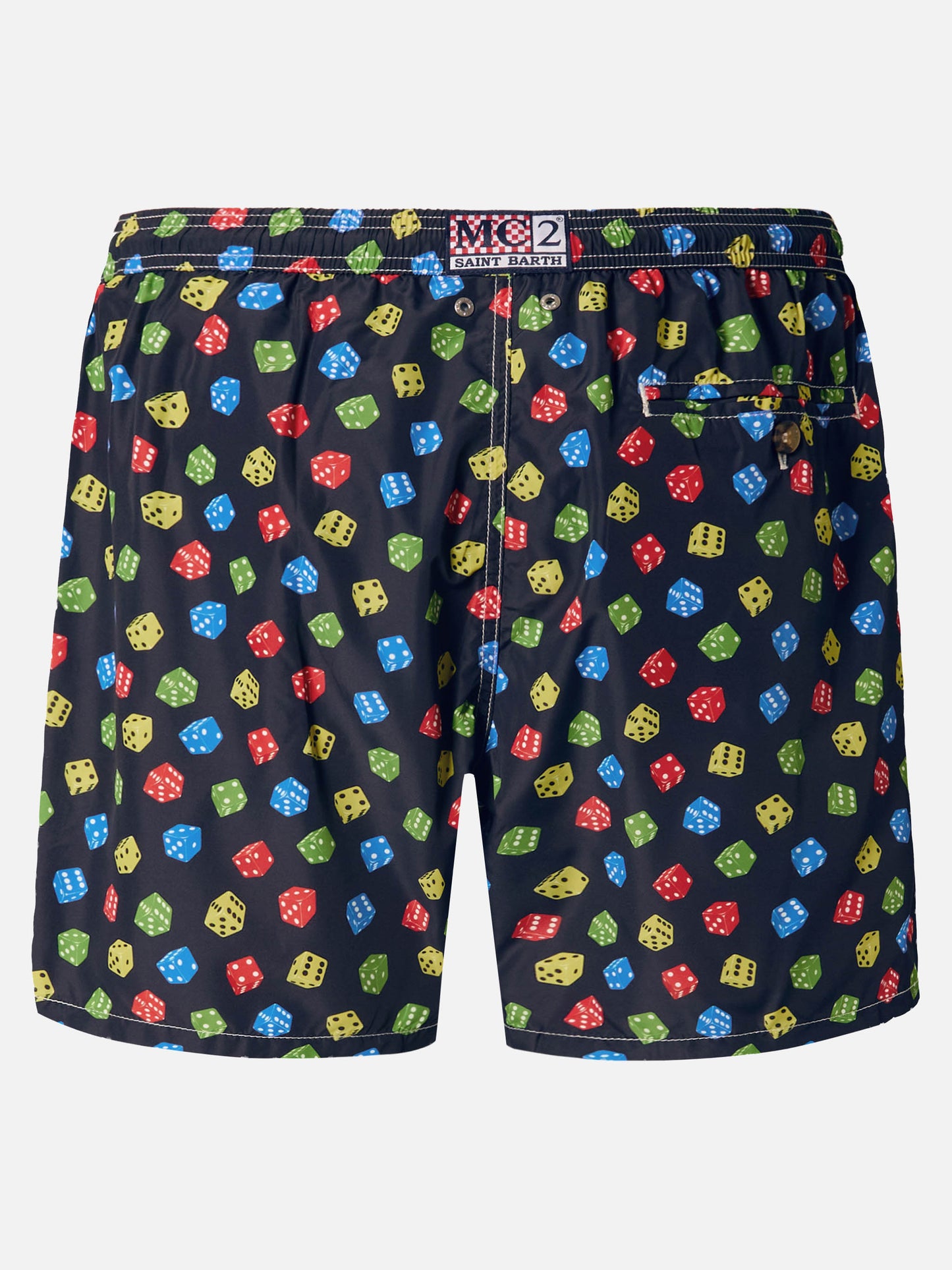 Badehose aus leichtem Stoff mit Würfelmuster