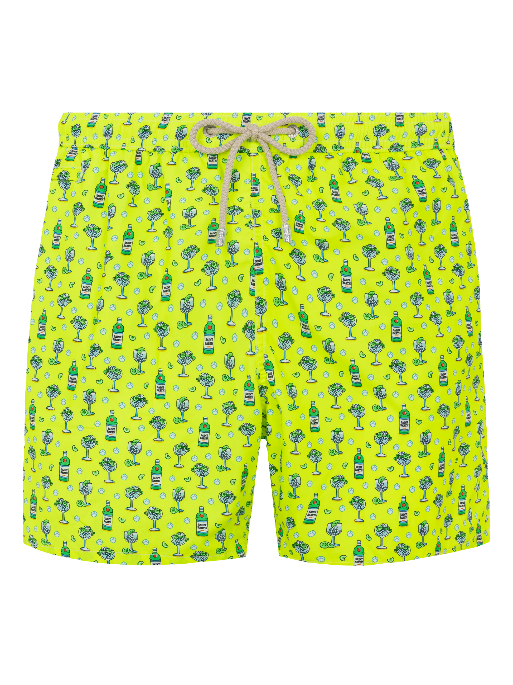 Lightweight fabric swim shorts Lighting with cocktail print - MC2 Saint Barth