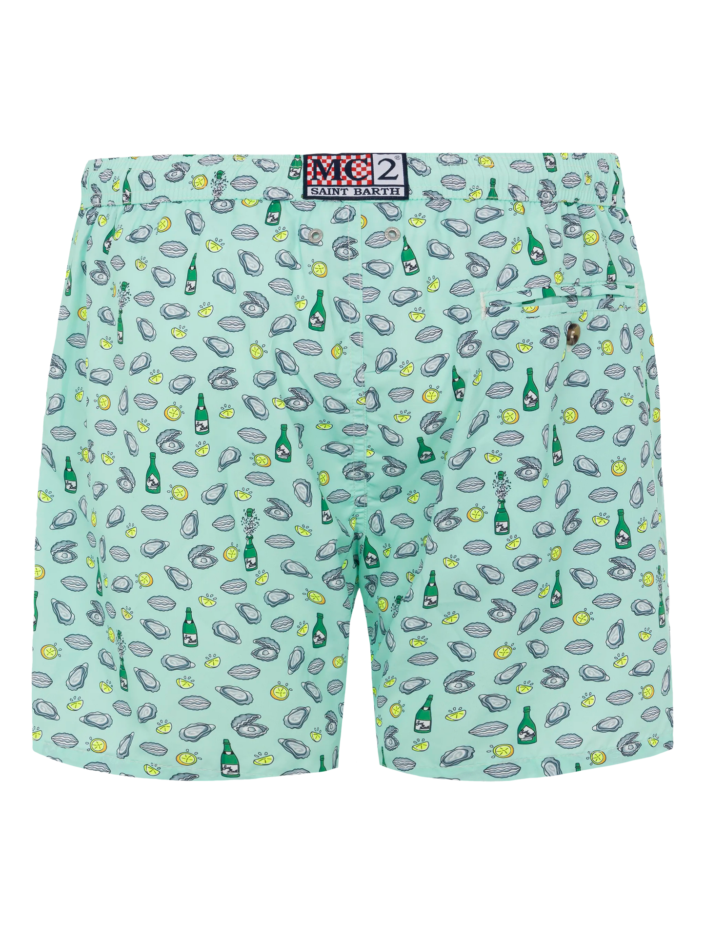 Lightweight fabric swim shorts Lighting with oyster and bottle print - MC2 Saint Barth