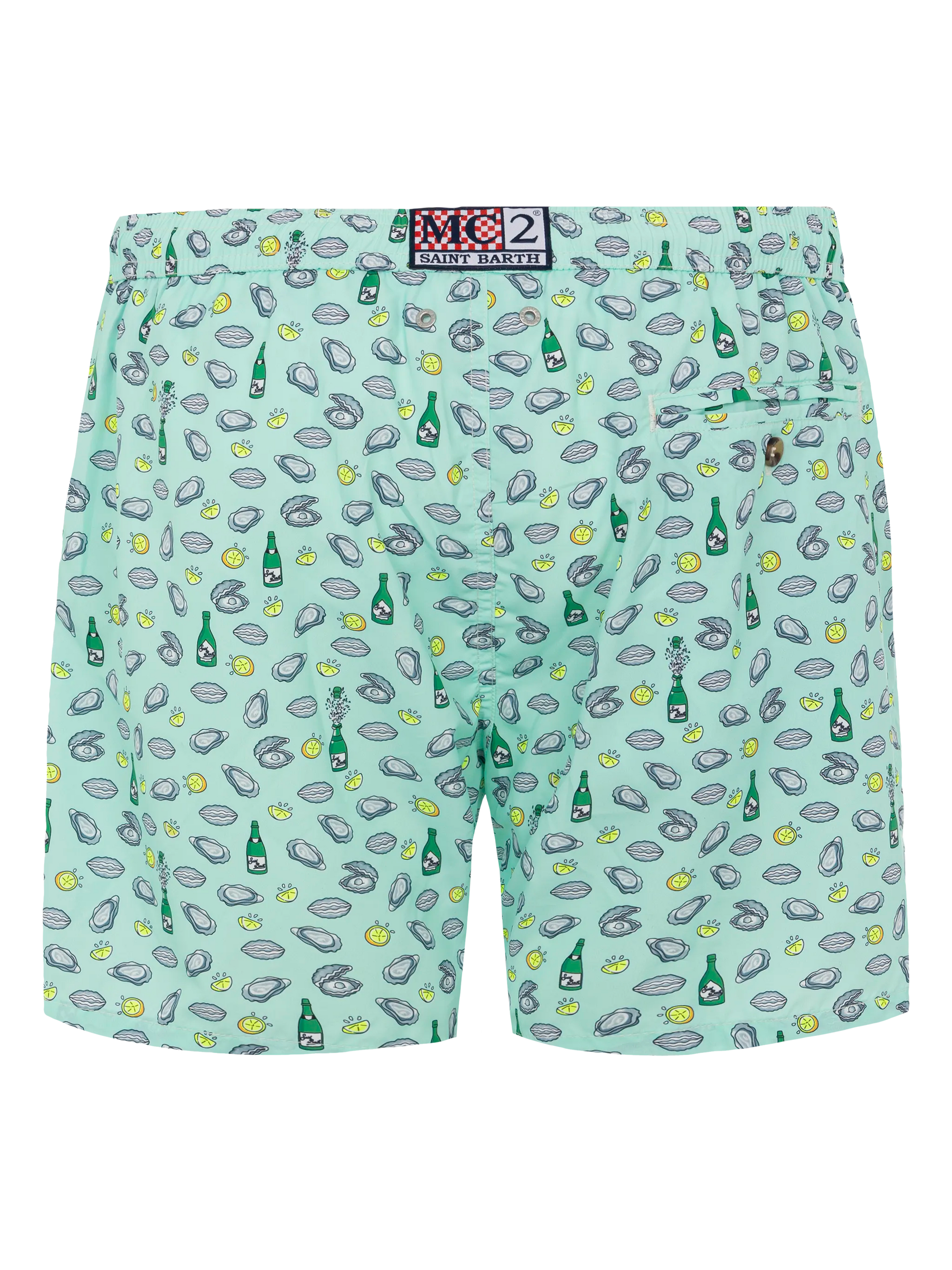 Lightweight fabric swim shorts Lighting with oyster and bottle print - MC2 Saint Barth