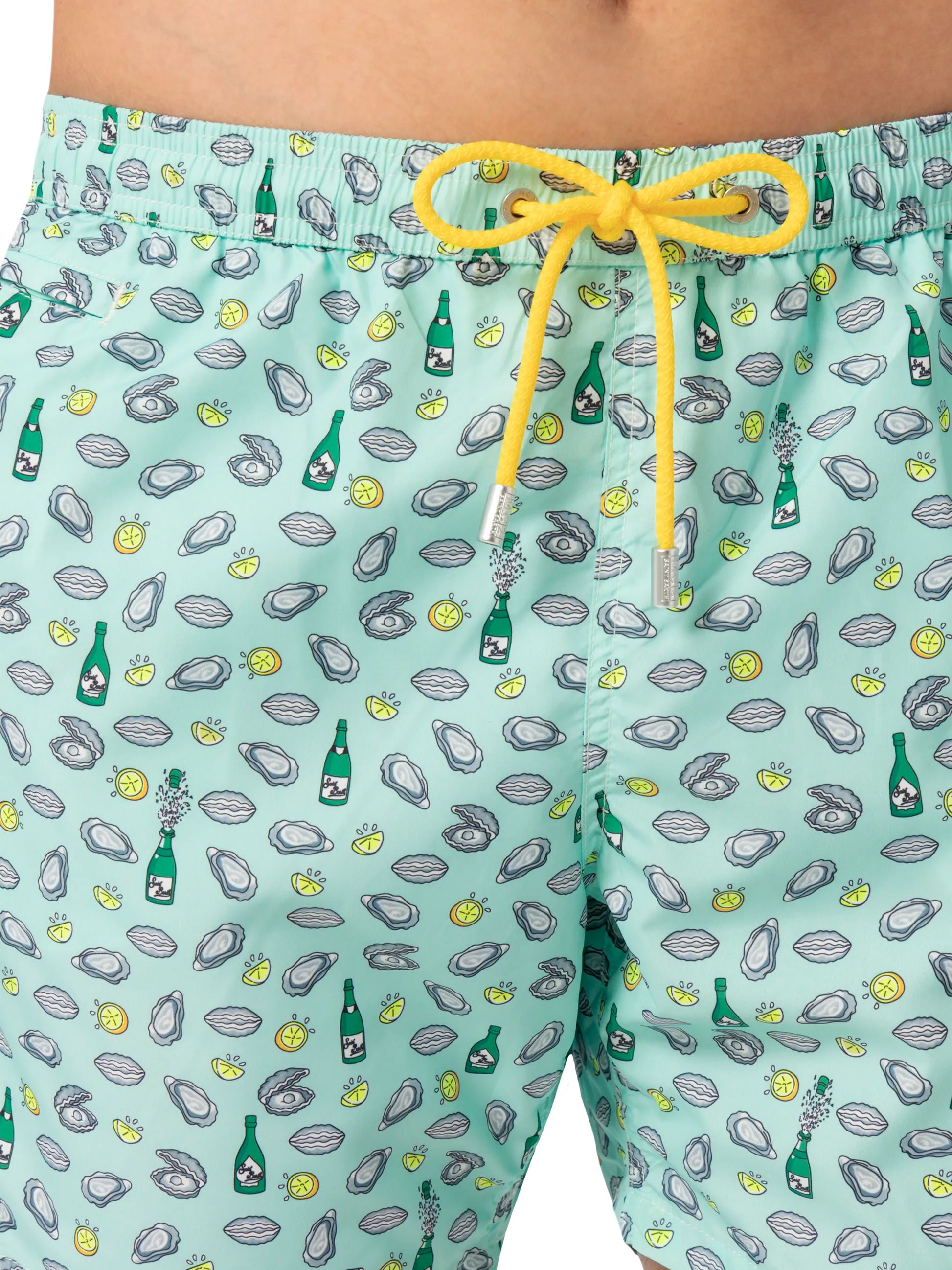 Lightweight fabric swim shorts Lighting with oyster and bottle print - MC2 Saint Barth