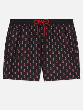 Herren-Badeshorts aus leichtem Stoff mit Milan-Print | MAILAND SONDERAUSGABE