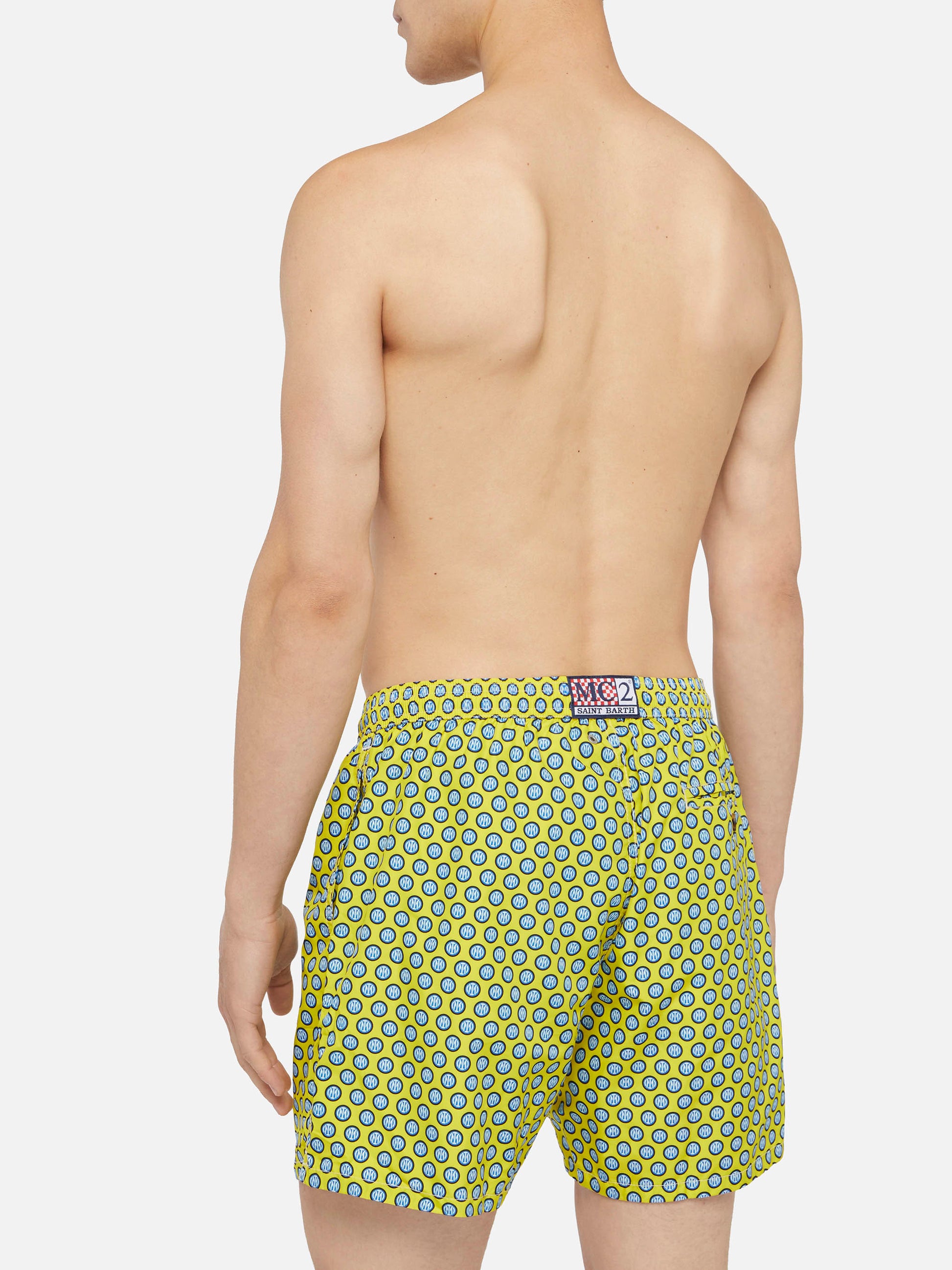 Lightweight fabric swim shorts Lighting with Inter print | INTER FC SPECIAL EDITION - MC2 Saint Barth