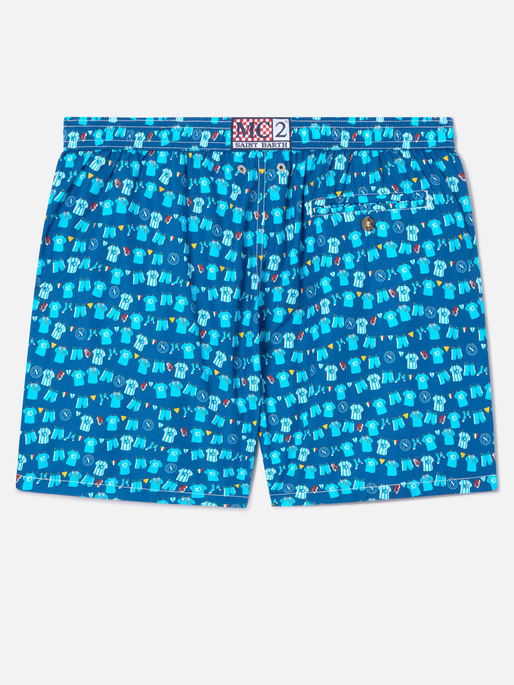 Short de bain Lighting Micro Fantasy bleu marine avec imprimé SSC Napoli Balconi | SSC NAPOLI SPECIAL EDITION 