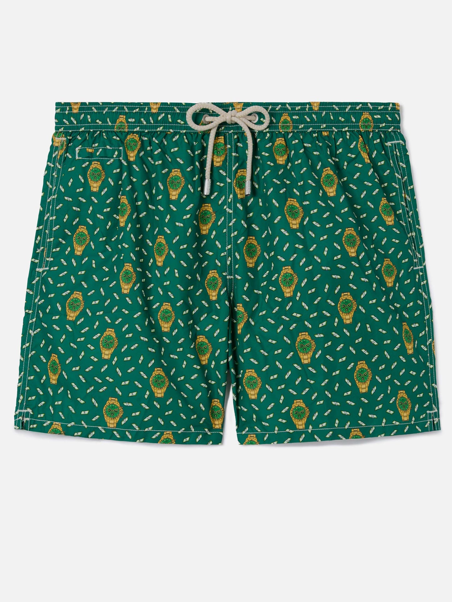 Green Lighting Micro swim shorts with rich mayer all-over print