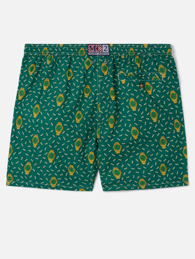 Green Lighting Micro swim shorts with rich mayer all-over print