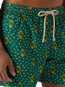 Green Lighting Micro swim shorts with rich mayer all-over print
