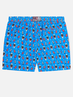 Short de bain Micro Blue Lighting avec imprimé watch red cola 