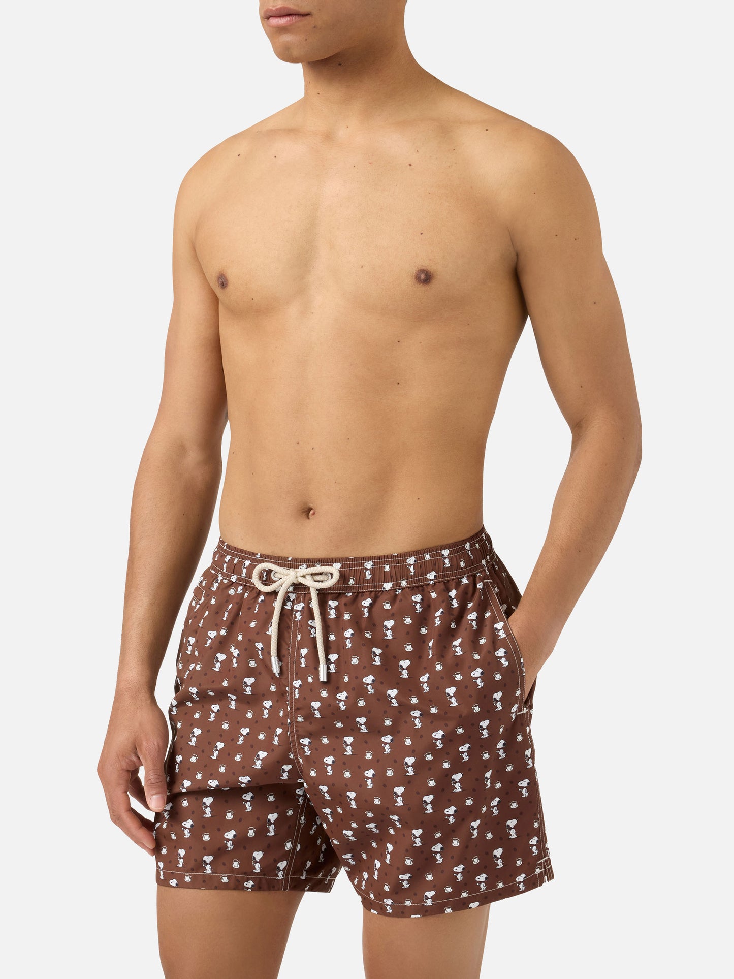 Brown Lighting Micro swim shorts with Snoopy print | Special Edition