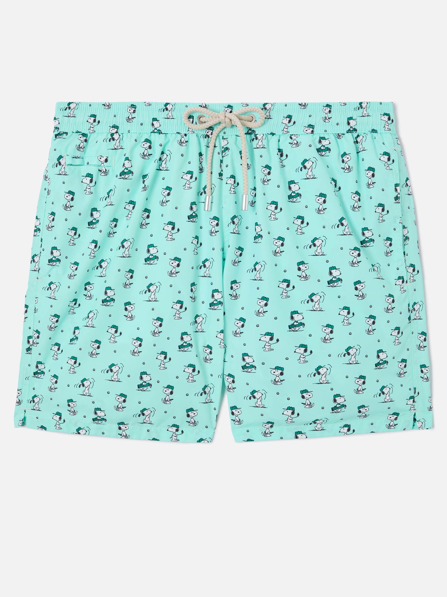 Short de bain Micro Light green Lighting avec imprimé Snoopy golf | Special Edition 