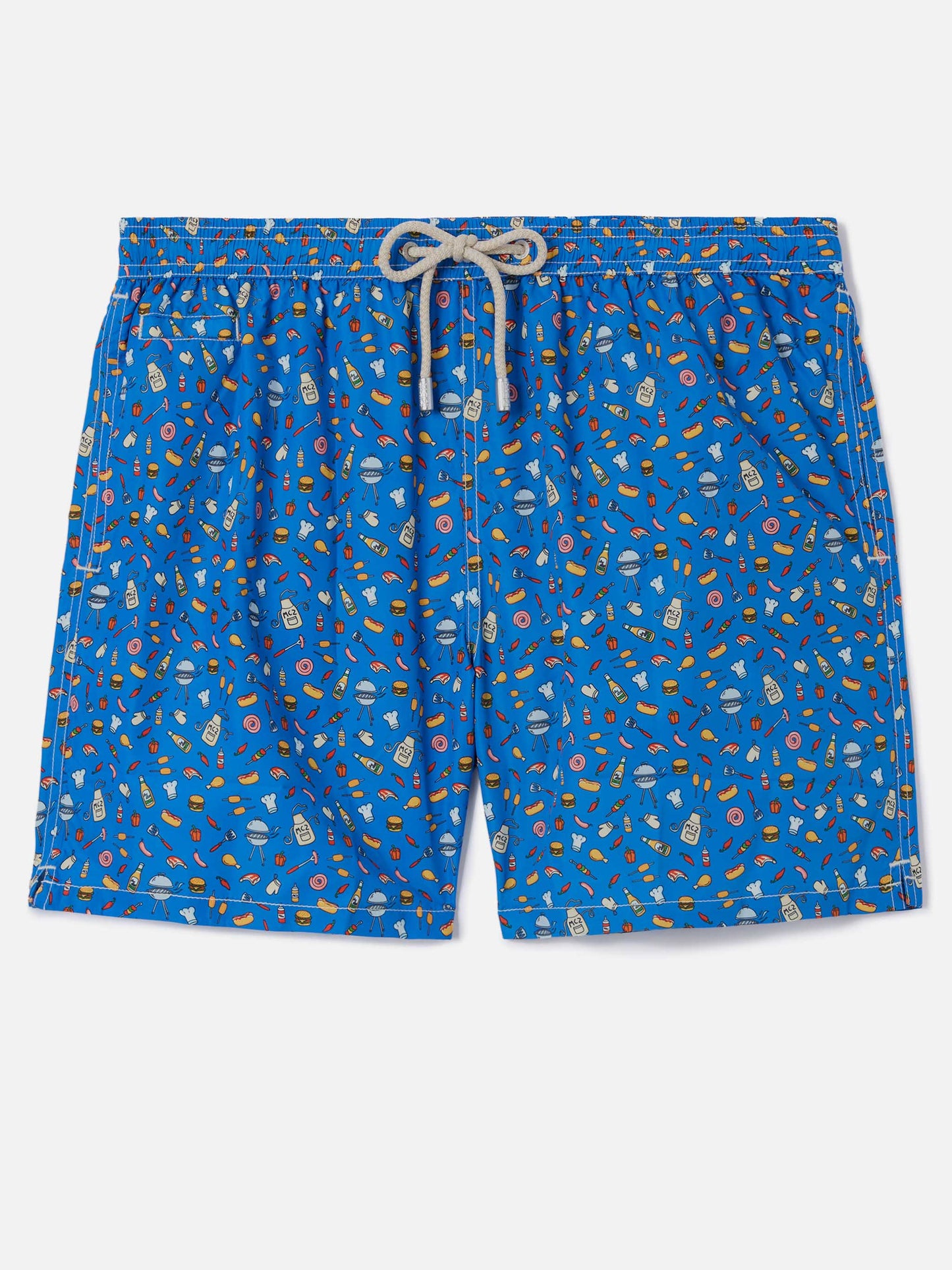 Bluette Lighting Micro swim shorts with street food all-over print