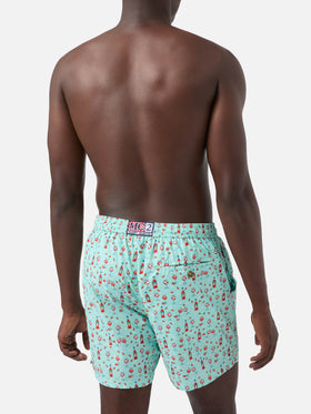 Light green Lighting Micro swim shorts with Aperol print | Special Edition