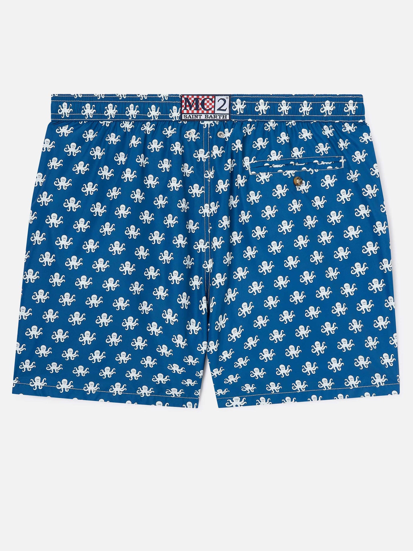 Short de bain Micro Blue Lighting à imprimé pieuvre 