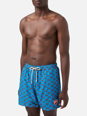 Navy Lighting Micro swim shorts with Ducati all-over print | Special Edition
