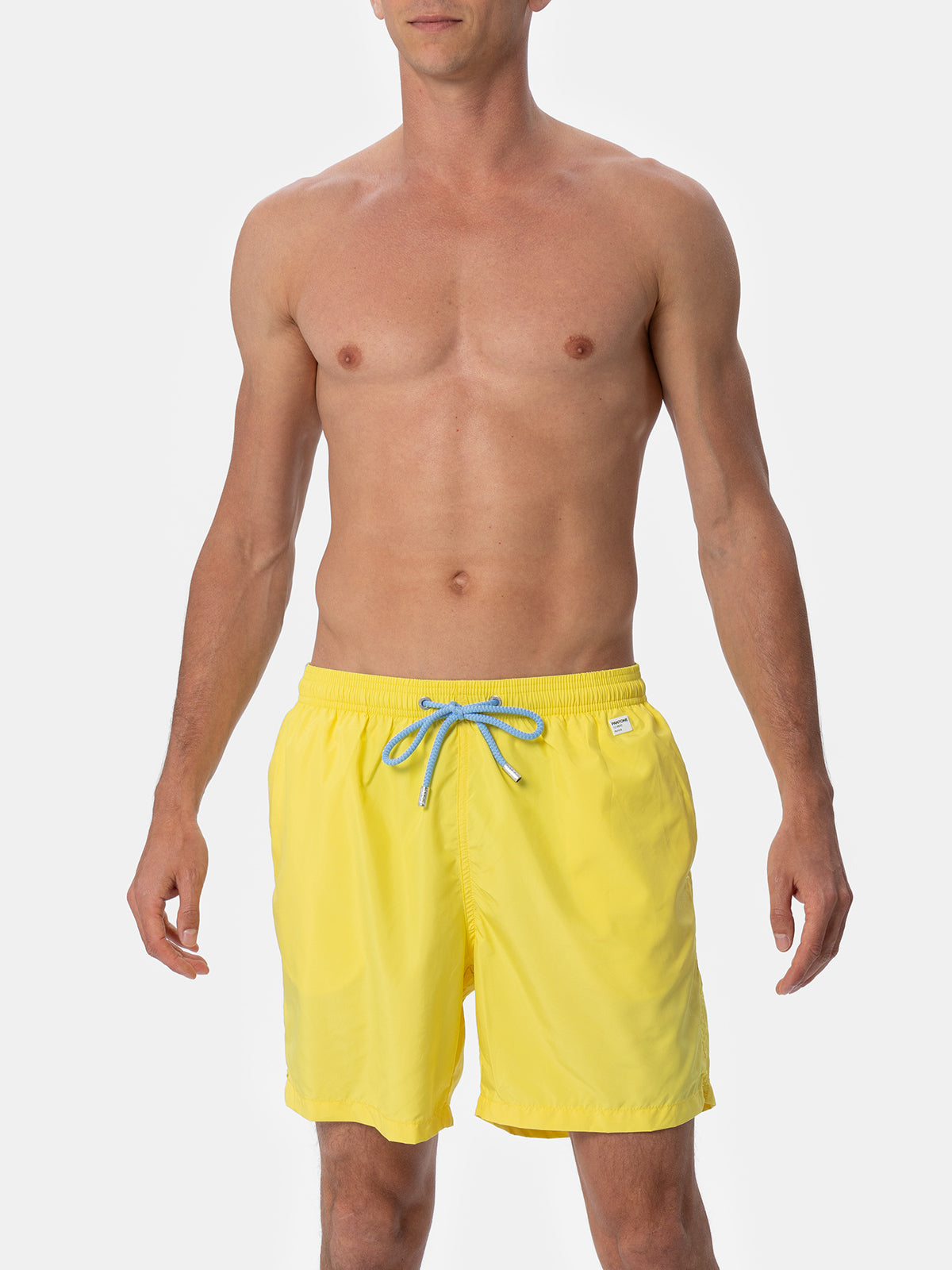 Man lightweight fabric light yellow swim shorts Lighting Pantone | PANTONE® SPECIAL EDITION - MC2 Saint Barth