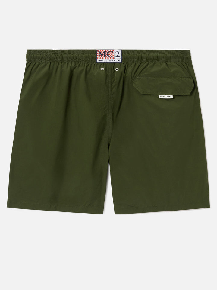 Lighting Pantone swim shorts in military green | Special Edition