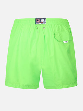 Man lightweight fabric fluo green swim shorts Lighting Pantone | PANTONE® SPECIAL EDITION - MC2 Saint Barth