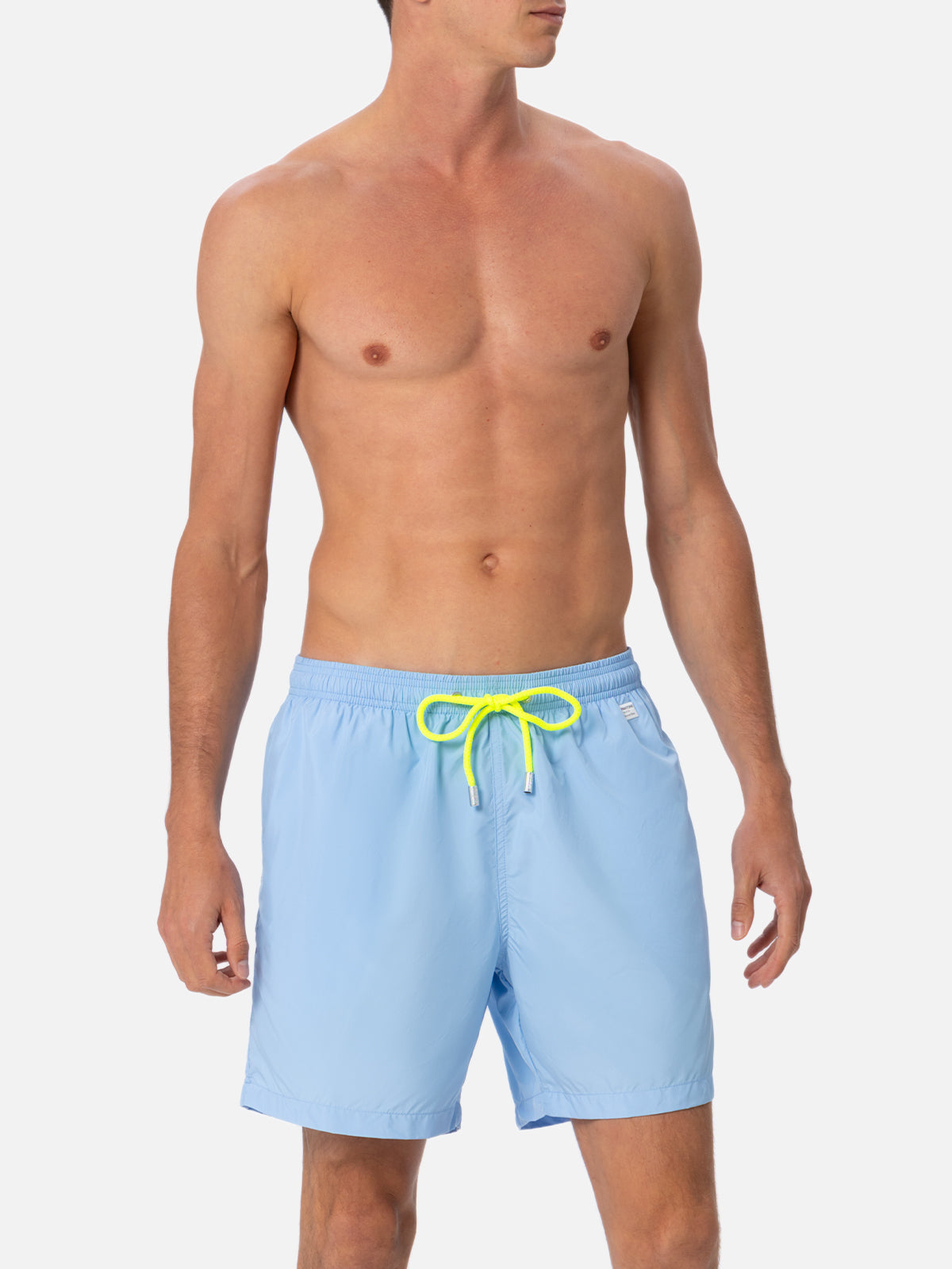 Man lightweight fabric sky blue swim shorts Lighting Pantone | PANTONE® SPECIAL EDITION - MC2 Saint Barth
