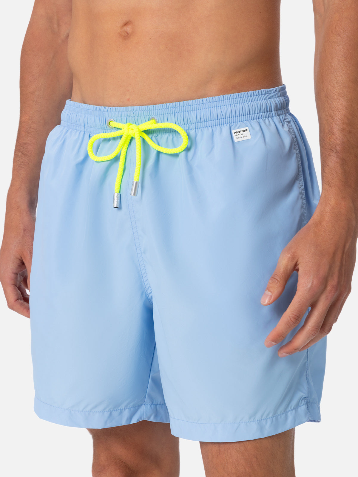 Man lightweight fabric sky blue swim shorts Lighting Pantone | PANTONE® SPECIAL EDITION - MC2 Saint Barth