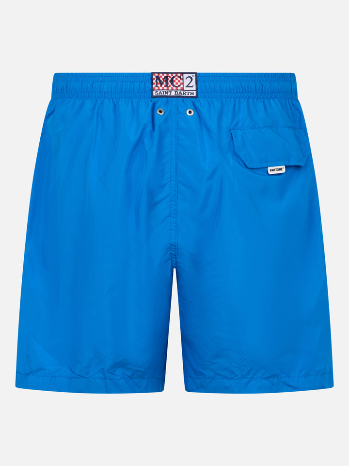 Man lightweight fabric bluette swim shorts Lighting Pantone | PANTONE® SPECIAL EDITION - MC2 Saint Barth